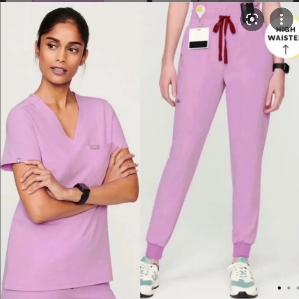 FIGS limited edition high waisted scrub set dusk